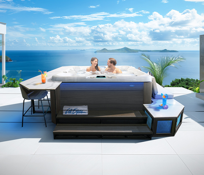 Calspas hot tub being used in a family setting - Peoria